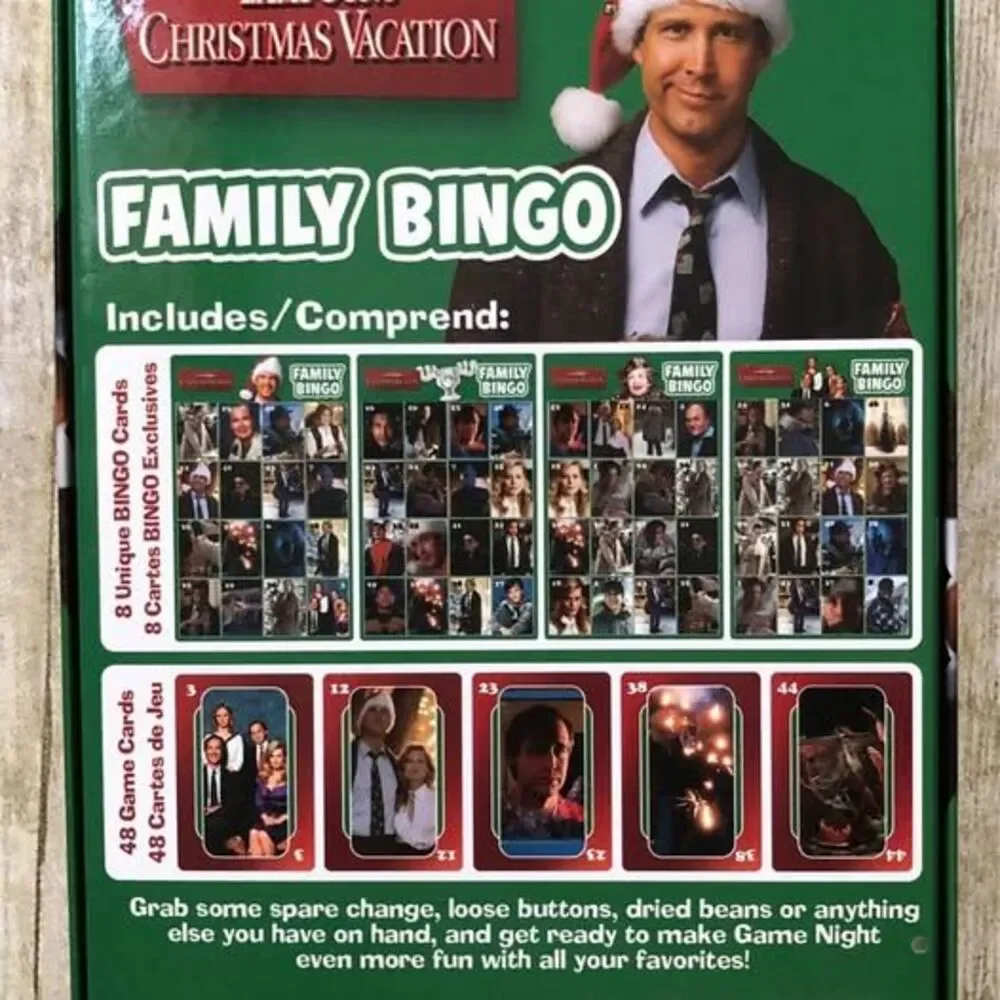Lampoons Holiday Bingo game
